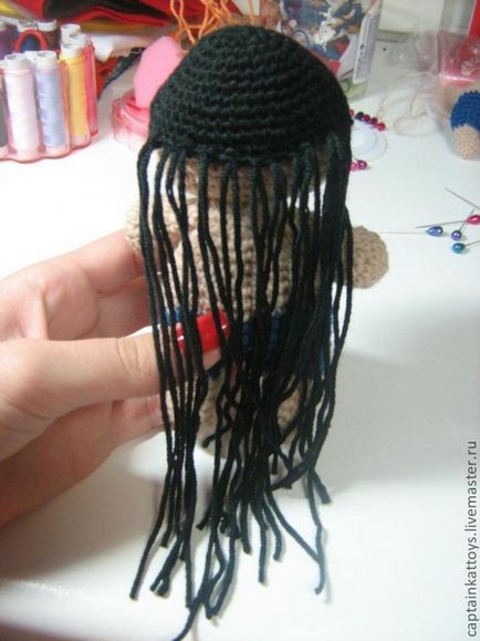 Як зробити волосся в'язаній іграшці - ярмарок майстрів - ручна робота, handmade