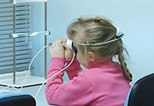 Diagnosticarea computerizată a viziunii - test de vizibilitate pentru copiii din Nižni Novgorod, în fisticul clinic tonus