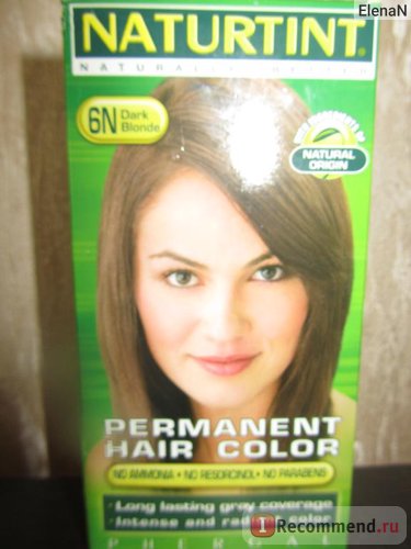 Colorant de păr fără amoniac naturtint colorant permanent pentru păr, 6n, blondă închisă - 