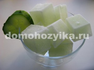 Лід для обличчя з огіркового соку-рецепт приготування з фото