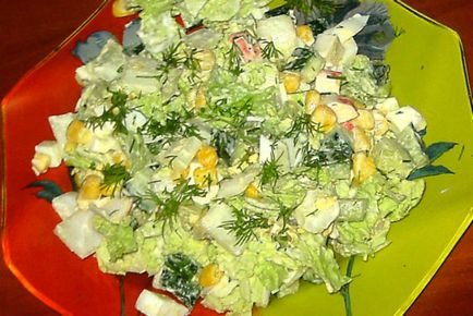 Salată ușoară cu varză și mere de Peking - sensibilitate la gust