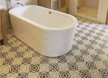 Linoleumul în baie poate fi pus și pus materiale rezistente la umiditate, moduri de a pune, fotografie și