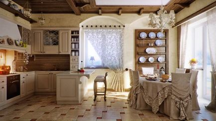 Candelabru în bucătărie în stilul Provence