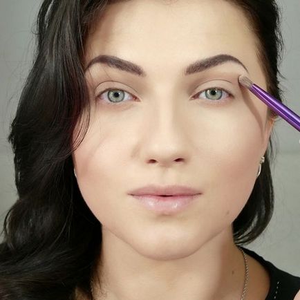 Make-up în stilul de fundal viz tiz photoinstruction, femmie