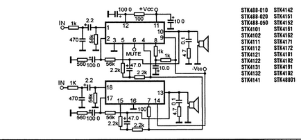 Cipul stk488-010 sau amplificatorul de la centrul de muzică ascuțit cd-c470w cu 50 de wați