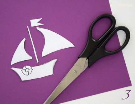 Міні заготовка для листівки «кораблик» - ярмарок майстрів - ручна робота, handmade