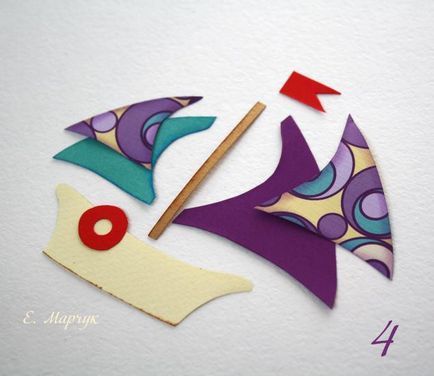 Міні заготовка для листівки «кораблик» - ярмарок майстрів - ручна робота, handmade