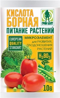 Fie că este posibil să se presară roșiile cu acid boric de câte ori și în ce cantitate