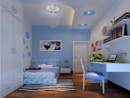Натяжні стелі в дитячу (89 фото) в кімнату для дівчаток, чи варто робити в спальню
