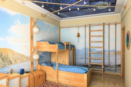 Stretch tavane în grădiniță (89 fotografii) în camera pentru fete, este merită să faceți în dormitor