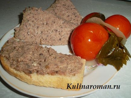 Pate din subprodusele de porc din ficat, plămâni, rinichi, cap de inimă și de porc, rețete delicioase