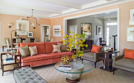 Персиковий колір в інтер'єрі квартири, поєднання персикового кольору