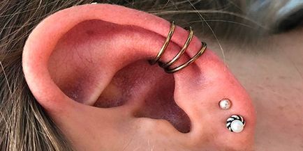Helix piercing szúrás funkciók és a választható tárgyak