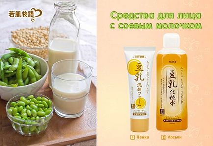 Produse nutritive pentru față cu lapte de soia