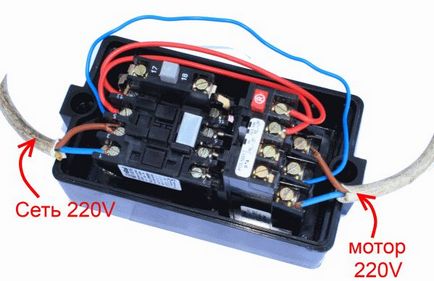 Conectarea unui motor monofazat prin intermediul unui demaror