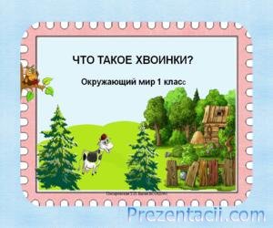 Презентація - що таке хвоинки - 1 клас - до уроку навколишнього світу