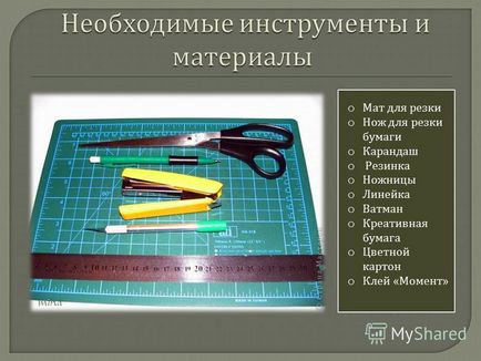 Prezentare pe tema unei clase de masterat privind producția de cărți poștale în tehnica lui Kirigami Zhuikova Svetlana