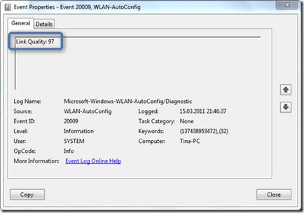 Mi minőségének ellenőrzése a wlan jel windows 7 a eseménynapló - wlan a Windows 7 -
