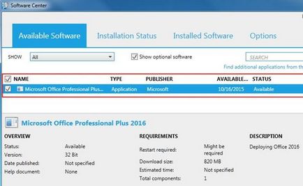 Implementarea Office 2016 cu sccm 2012 r2, ferestre pentru administratorii de sistem