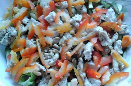 Рецепт салат з курячим філе і молодою кукурудзою покроковий з фотографіями