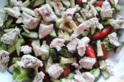 Рецепт салат з курячим філе і молодою кукурудзою покроковий з фотографіями