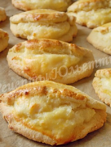Recept sochnikov túrós tésztából (homok) Sochnikov recept Túrós omlós tészta