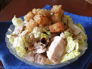 Kínai kel saláta csirkével és alma