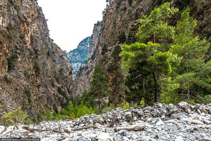 Samaria Gorge - cel mai mare defileu din Europa, în zona Khania, în pârâul grec