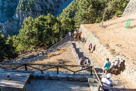 Samaria Gorge - cel mai mare defileu din Europa, în zona Khania, în pârâul grec