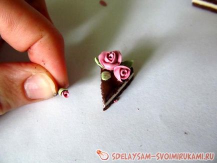 Сережки «тортики з кремовими трояндочками», майстер-клас своїми руками