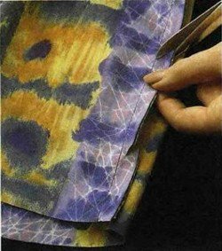 Coasem o fustă largă și creăm un efect textil asupra materialului -