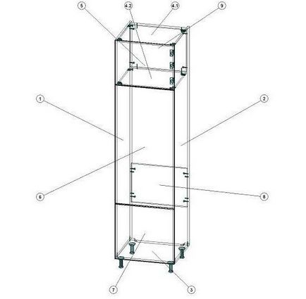 Cabinet pentru frigider încorporat - cu mâinile tale • ghidul de master mobilier • proiecte