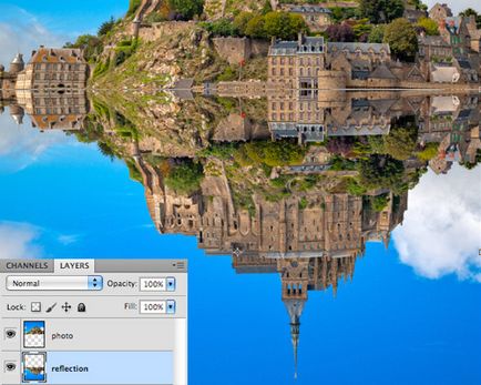 De la zero, creați apă, faceți clic pe ea și o lecție de reflecție pentru Photoshop