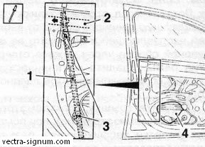 Стеклопод'емник передніх дверей (зняття переднього стеклопод'емника) опель вектра, opel vectra