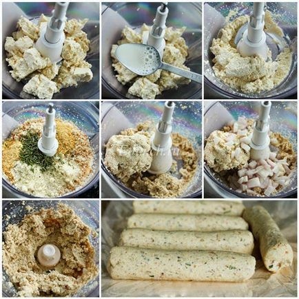 Vegán kolbász tofu (vegetáriánus kolbász) Vegán kolbász Tofu