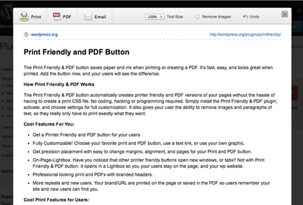 Wordpress plugin olvasni, töltse le vagy nyomtatási fájlok Adobe PDF formátumban