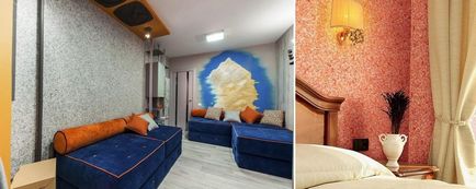 Tapet lichid în fotografie interioară în apartament pentru pereți, design, decorare, tipuri de ordinare, reparații,