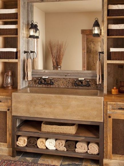 32 Idei de design baie în stil rustic, pro handmade