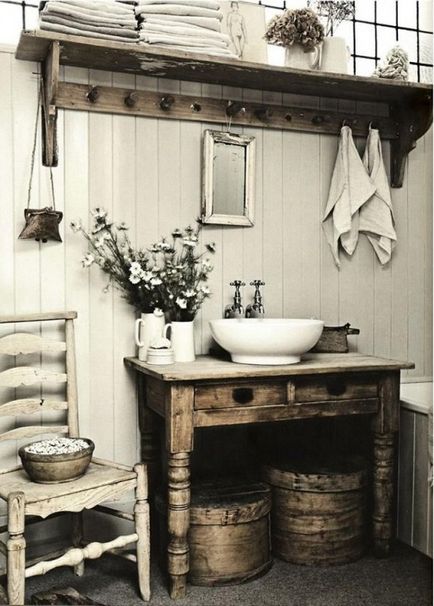 32 Idei de design baie în stil rustic, pro handmade