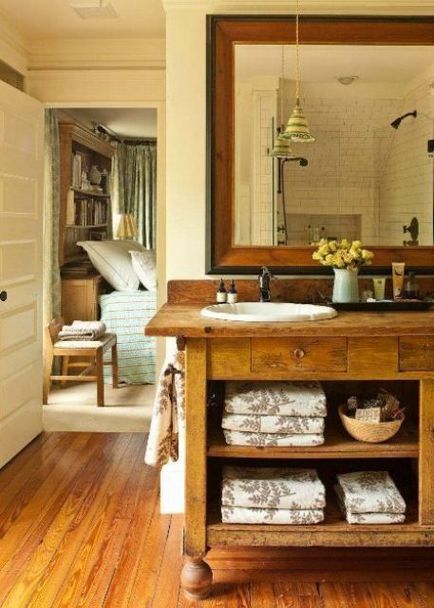 32 Idei de design baie în stil rustic, pro handmade