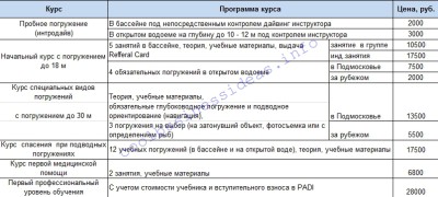 Plan de afaceri pentru centrul de scufundări sau școala