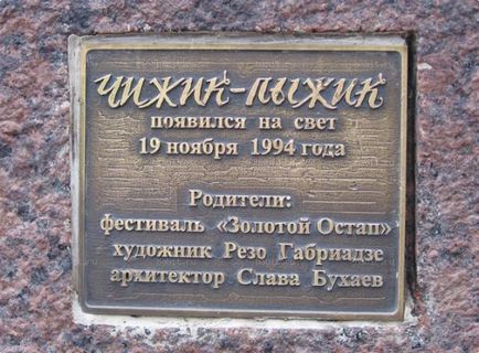 Istoria Chizhik-Pyzhik din St Petersburg și descrierea monumentului