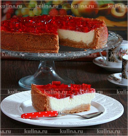 Cheesecake cu jeleu de jeleu - rețetă de gătit cu fotografie din