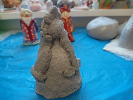 Дід мороз і снігуронька в техніці пап'є-маше - ярмарок майстрів - ручна робота, handmade