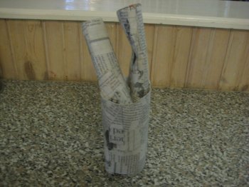 Moș Crăciun în tehnica papier-mache