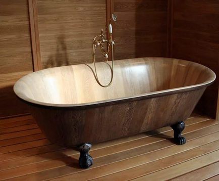 Baie de lemn cu chiuveta proprie, fotografie sanitare, baril din lemn, producție japoneză