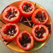 Форель з фаршированими помідорами (2 в одному) покроковий рецепт з фотографіями