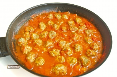 Meatballs în sos de roșii - rețetă pas cu pas cu fotografie cum să gătesc