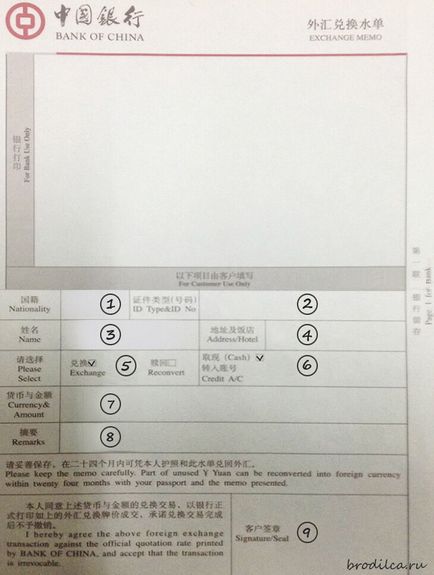 În cazul în care pentru a cumpăra yuani la sosirea în China