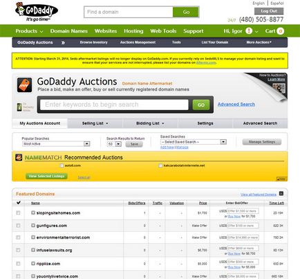 Godaddy - un sfat despre cel mai mare registrator de nume de domeniu din lume, © cum să câștigi bani pe Internet